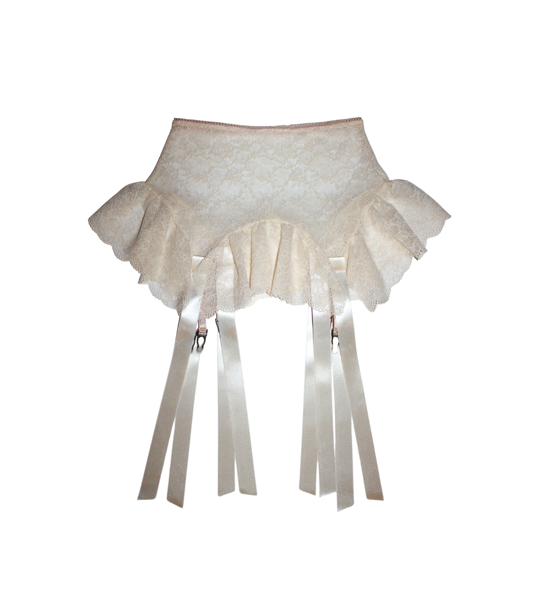 Lace Garter Skirt - Milky Way
