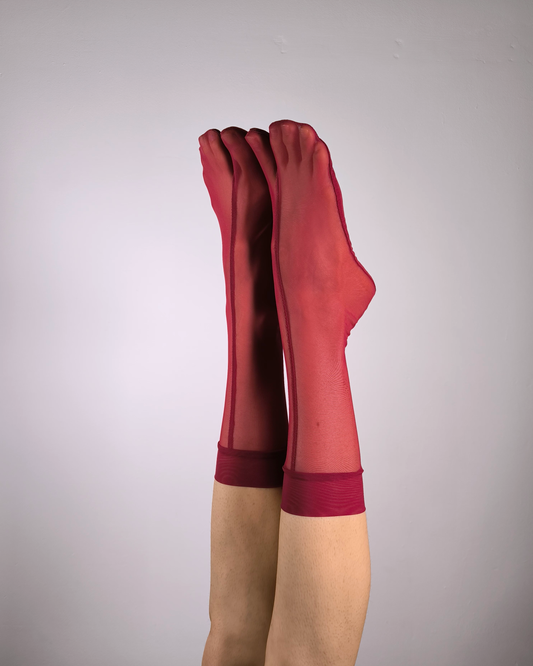 Mesh Tabi socks - Wine