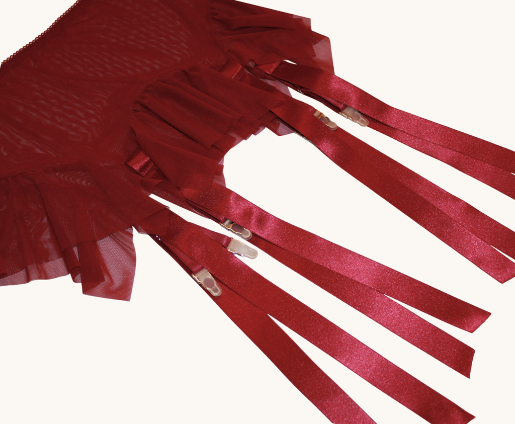 Garter Skirt - Wine