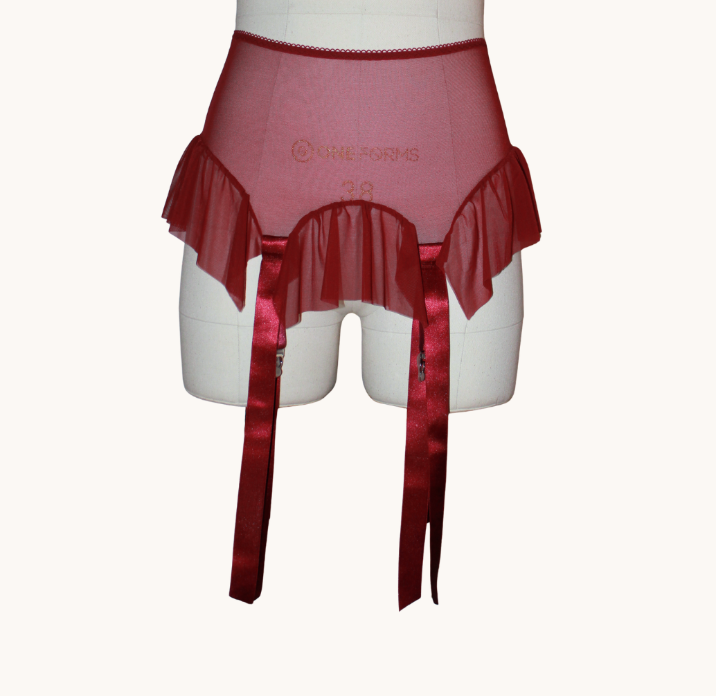 Garter Skirt - Wine