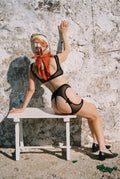Bow Garter Set - Black
